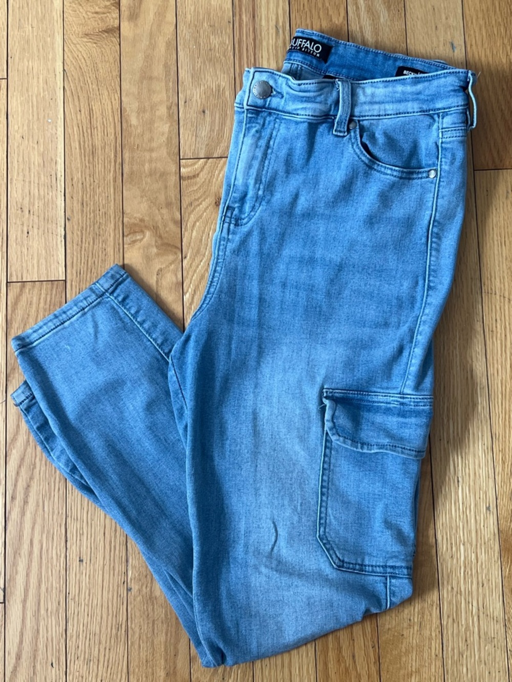 Buffalo David Bitton Women’s Light Blue Cargo Jeans